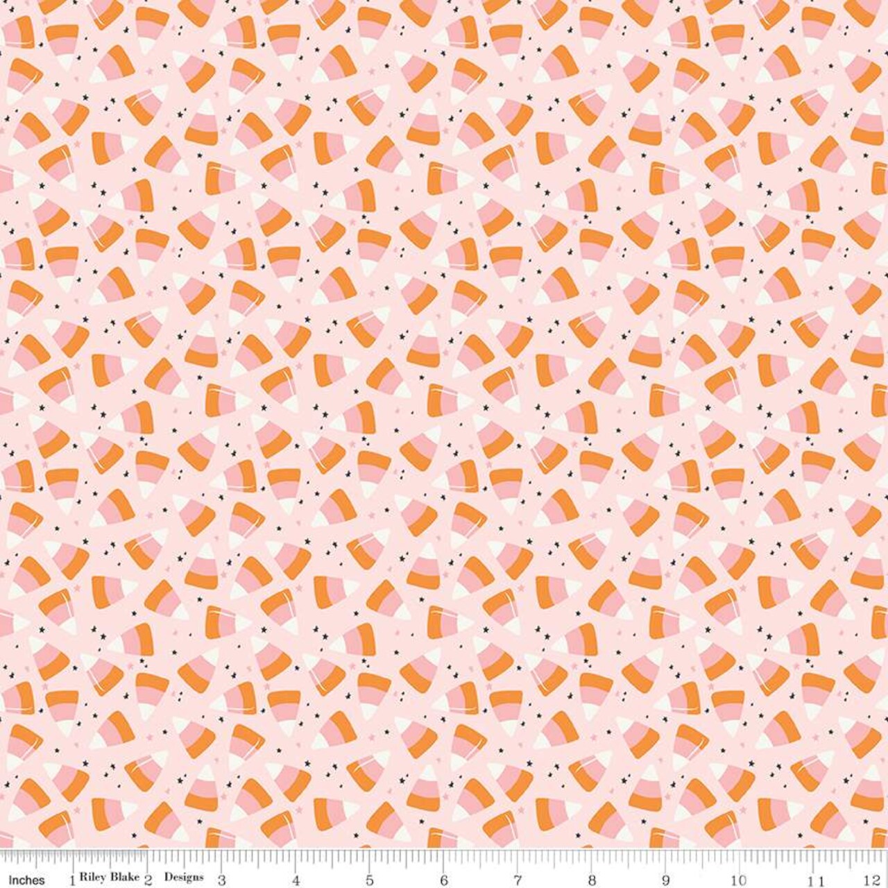 Fabric Riley Blake Blush Corn Candy Hey Pumpkin by the Quarter Yard C16035-BLUSH